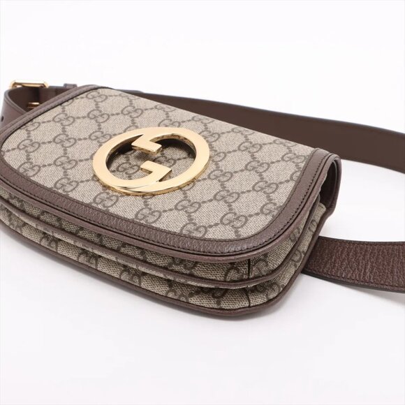 Gucci GG Supreme PVCx leather Sling backpack Brown 703807 main image 5
